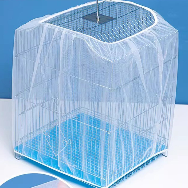 Verstellbare Nylon-Vogelkäfigabdeckung – mesh, atmungsaktiv & schützt vor Zugluft – ideal für Innen & Außen🐦🪶