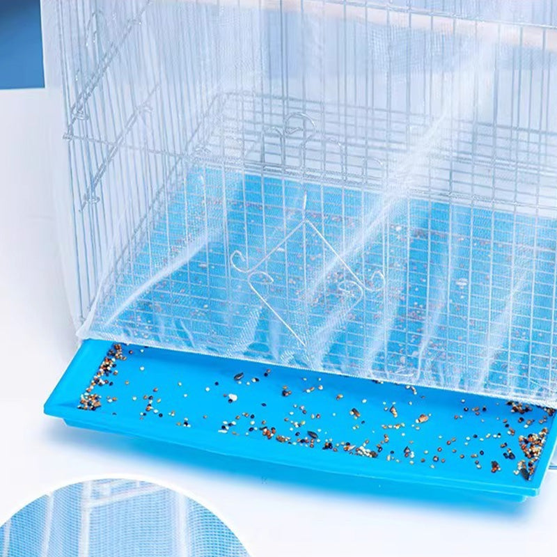 Verstellbare Nylon-Vogelkäfigabdeckung – mesh, atmungsaktiv & schützt vor Zugluft – ideal für Innen & Außen🐦🪶