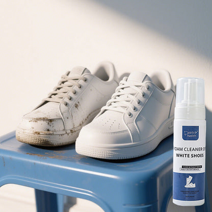 3-teiliges Schaum-Reinigungsset für Schuhe – ideal für weiße Sneaker – mit Bürste, Tuch & Trockenreiniger – in bunter Verpackung👟🧽