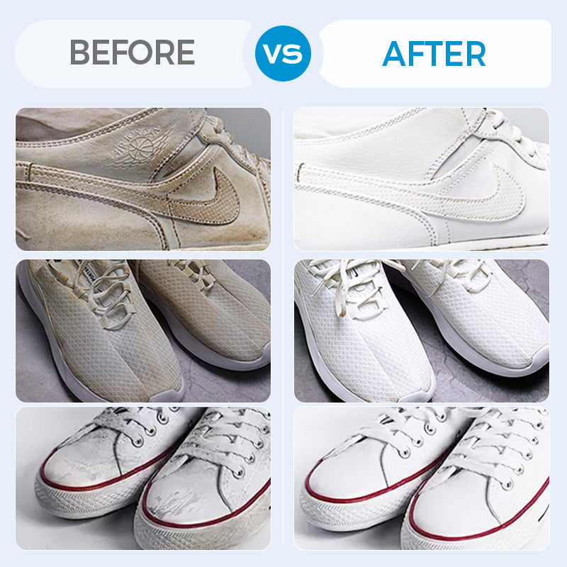 3-teiliges Schaum-Reinigungsset für Schuhe – ideal für weiße Sneaker – mit Bürste, Tuch & Trockenreiniger – in bunter Verpackung👟🧽