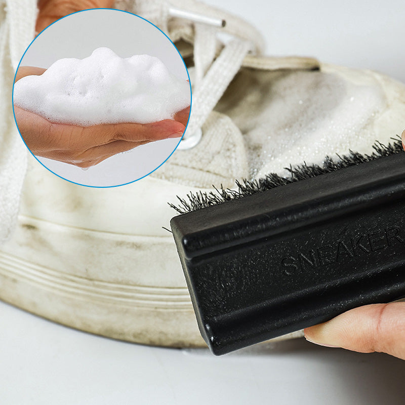 3-teiliges Schaum-Reinigungsset für Schuhe – ideal für weiße Sneaker – mit Bürste, Tuch & Trockenreiniger – in bunter Verpackung👟🧽
