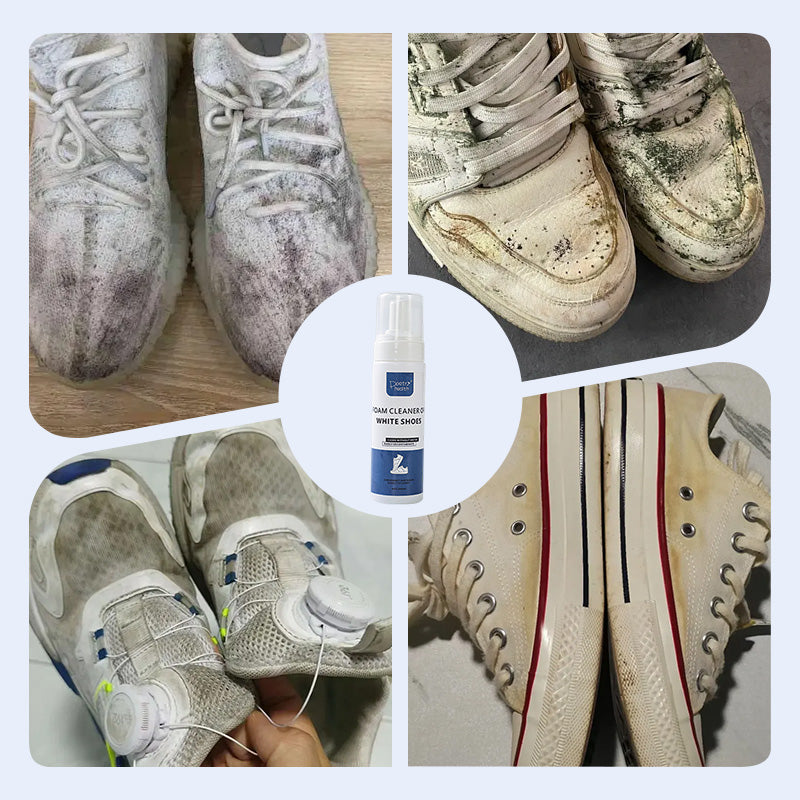 3-teiliges Schaum-Reinigungsset für Schuhe – ideal für weiße Sneaker – mit Bürste, Tuch & Trockenreiniger – in bunter Verpackung👟🧽