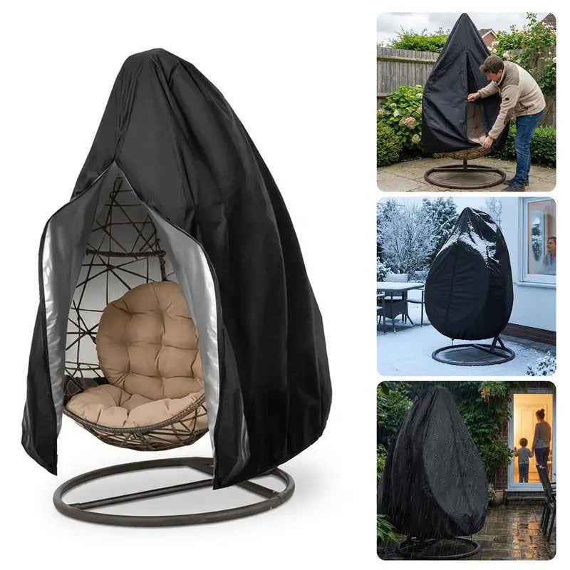 Wasserdichte Schutzhülle für Hängesessel – aus Oxford-Stoff, passend für Eiform-Schaukelsessel – schützt vor Regen, Staub & Schmutz – ideal für Garten & Terrasse☔