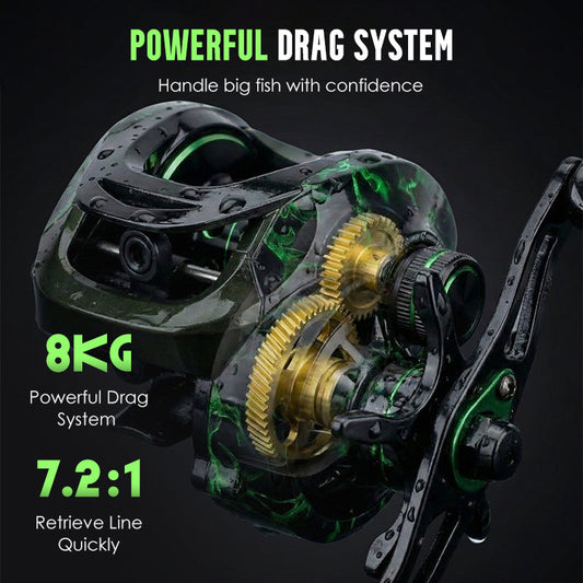 Baitcaster mit Bissalarm & Feineinstellbremse – robust & leise – ideal für professionelles Angeln
