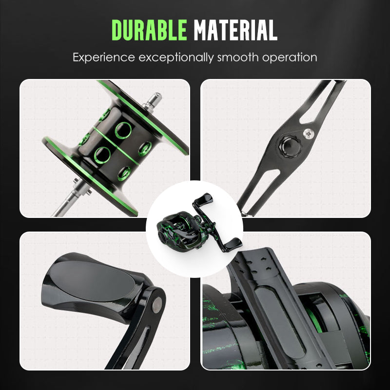 Baitcaster mit Bissalarm & Feineinstellbremse – robust & leise – ideal für professionelles Angeln
