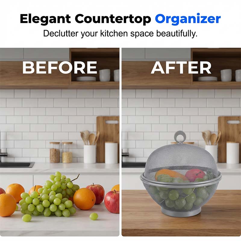Kreativer Obst- & Gemüsekorb mit Deckel – zum Waschen, Abtropfen & Aufbewahren – platzsparend, praktisch & hygienisch – ideal für Küche & Kühlschrank🍎🥬