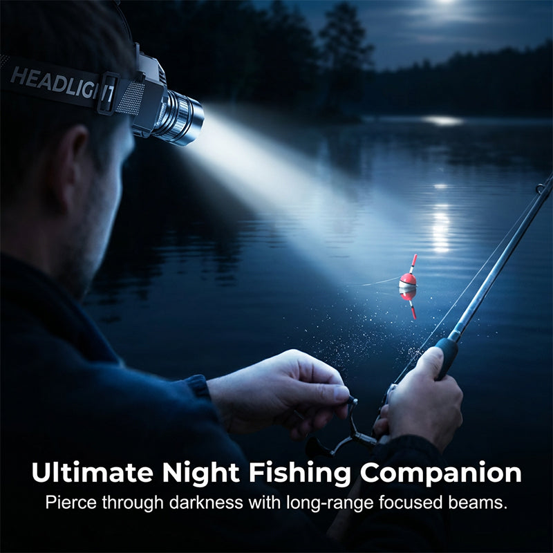 Wiederaufladbare Superhelle LED-Stirnlampe – leicht, leistungsstark & vielseitig – ideal für Camping, Laufen & Outdoor-Arbeiten🏕️🔦
