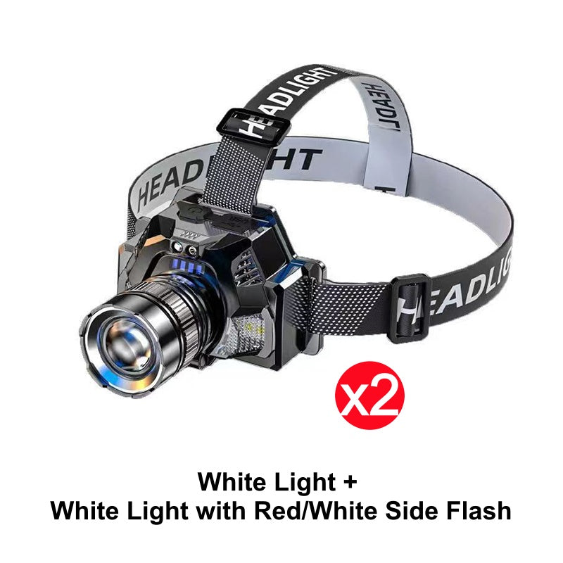 Wiederaufladbare Superhelle LED-Stirnlampe – leicht, leistungsstark & vielseitig – ideal für Camping, Laufen & Outdoor-Arbeiten🏕️🔦
