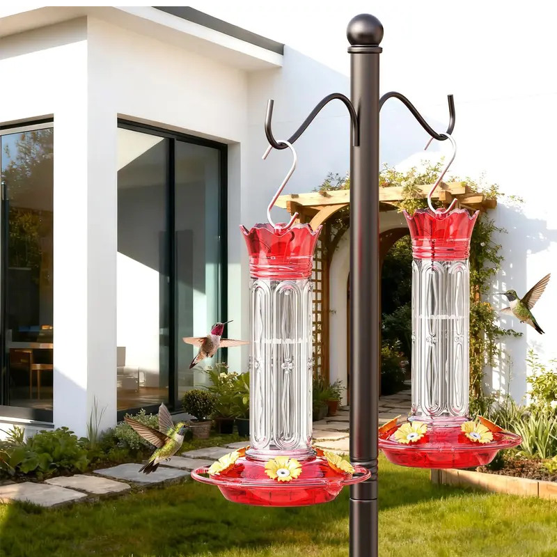 Hängender Kolibri-Futterspender mit Ameisenschutz – wetterfest, einladend & praktisch – ideal für Garten, Balkon & Terrasse🐦🌺
