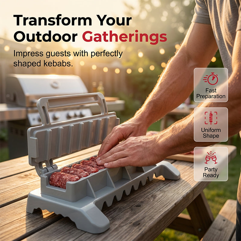 Spießhelfer für Grill & Schaschlik – praktisches Werkzeug zum Befüllen von Spießen – ideal für Outdoor-Grillen, Party & Picknick🔥🏕️