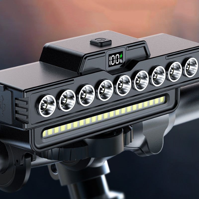 🚲💡 LED-Fahrrad-Frontlicht mit Hupe – Wasserdichtes, wiederaufladbares Licht für Nachtfahrten und Mountainbike
