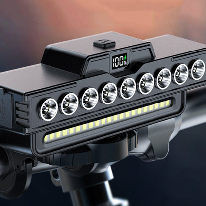 🚲💡 LED-Fahrrad-Frontlicht mit Hupe – Wasserdichtes, wiederaufladbares Licht für Nachtfahrten und Mountainbike