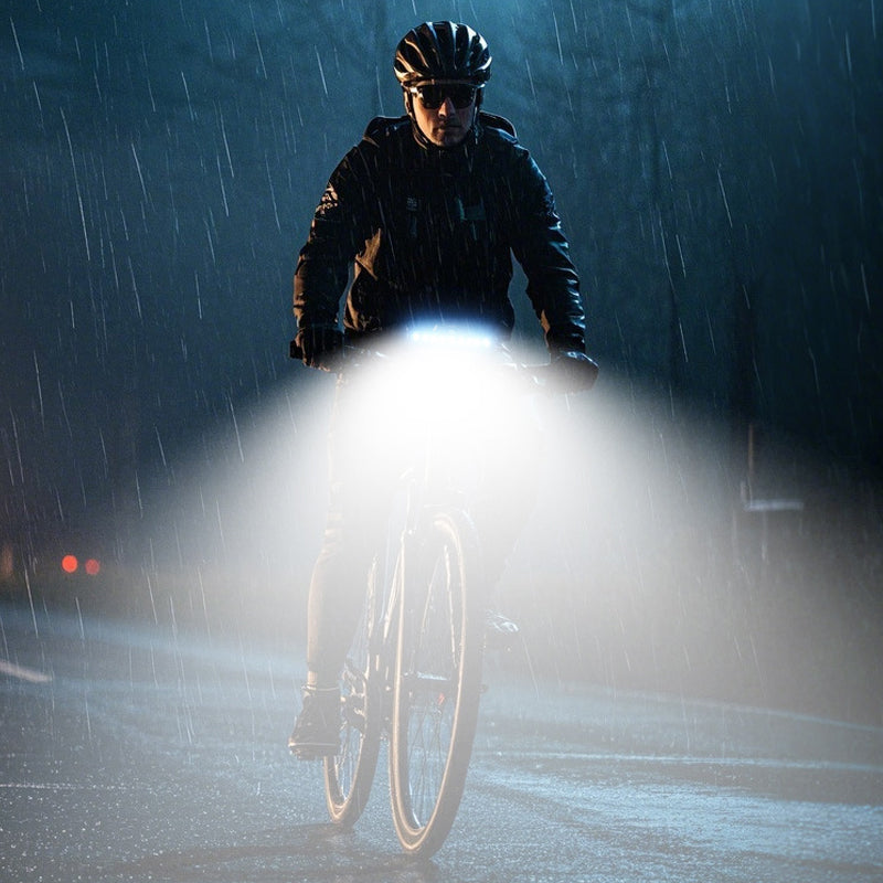 🚲💡 LED-Fahrrad-Frontlicht mit Hupe – Wasserdichtes, wiederaufladbares Licht für Nachtfahrten und Mountainbike