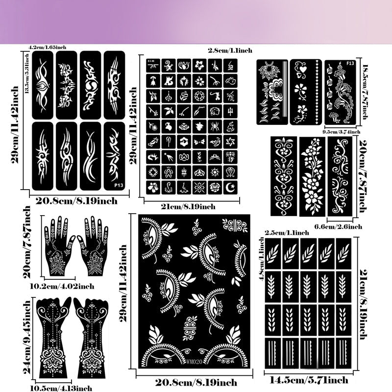 Komplettes 3-Farben-Henna-Tattoo-Set – ideal für natürliche Körperkunst – einfach anzuwenden, langanhaltend & hautverträglich – perfekt für Partys & Festivals