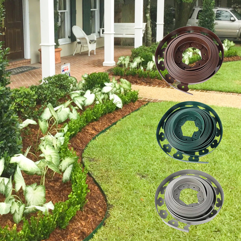 🌿🏡 Schwarze Rasenkante aus PE-Kunststoff – Flexible Gartenbegrenzung für Rasen, Beete und Wege