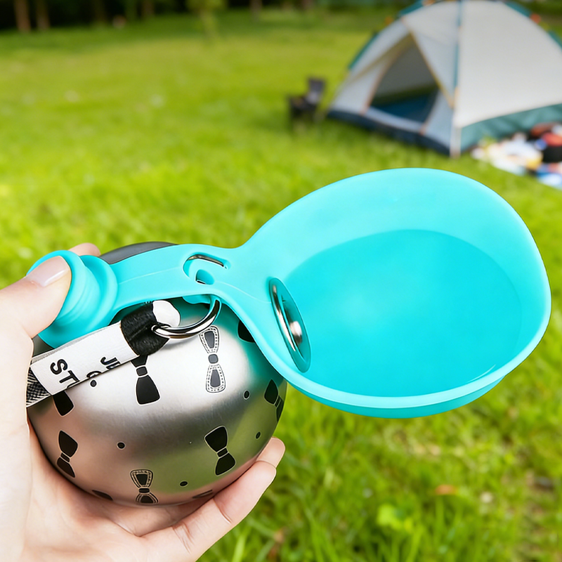💧 50 % Rabatt – Tragbarer Falt-Trinkbecher aus 304er Edelstahl – BPA-frei, leicht zu reinigen & mit praktischem Tragegriff – für Hunde & Katzen ✨