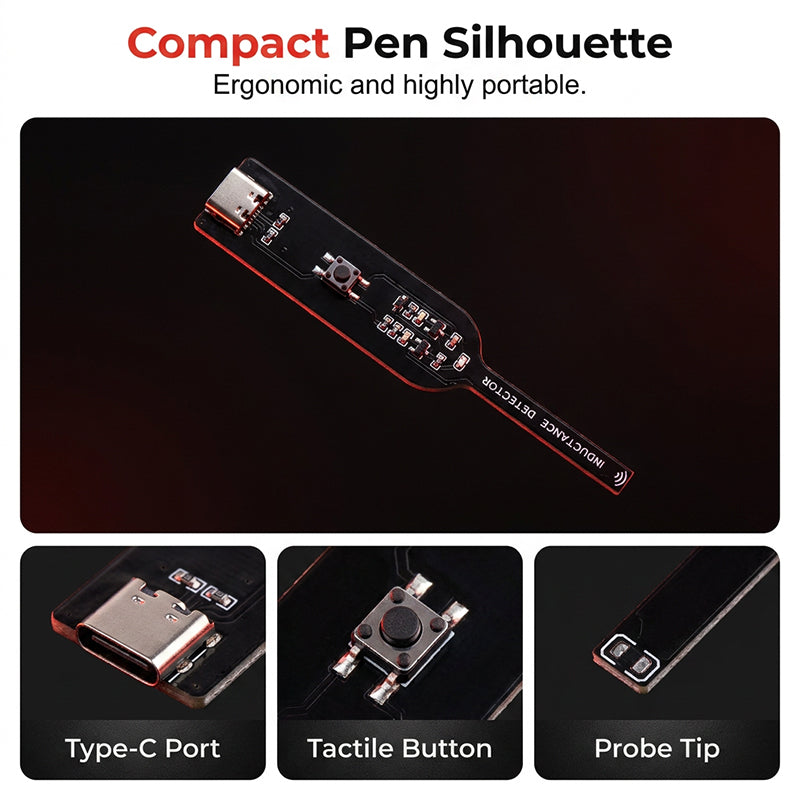 USB-C- Induktanz-Detektor-Stift für die Hauptplatinenreparatur – schnelle Fehlersuche, kompakt & präzise – ideal für Techniker & Bastler