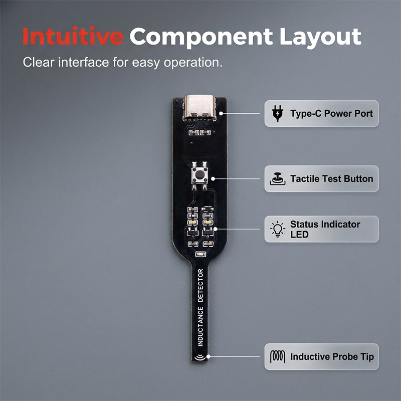 USB-C- Induktanz-Detektor-Stift für die Hauptplatinenreparatur – schnelle Fehlersuche, kompakt & präzise – ideal für Techniker & Bastler
