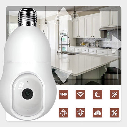 WLAN-Kamera in Glühbirnen-Optik – 4MP, Nachtsicht & App-Steuerung