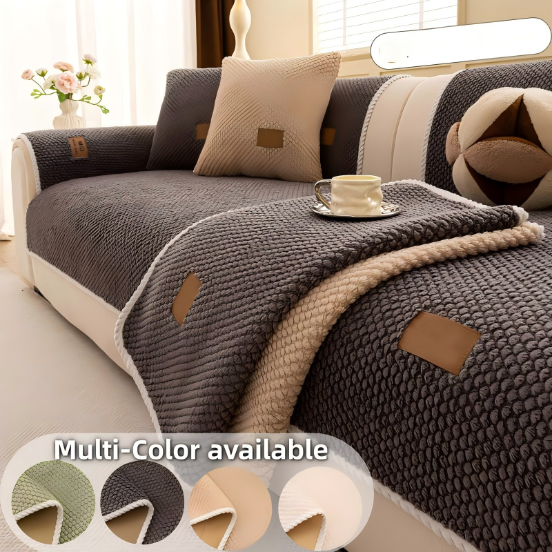 🛋️ Gepolsterte rutschfeste Sofaabdeckung – ultraweich, waschbar & kratzfest – ideal für Kinder und Haustiere 🐾