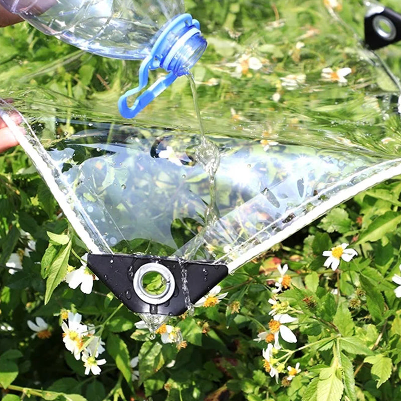 Schwerlast-Schutzplane – wetterfest, transparent & 14 Mil stark – ideal für Bau, Garten & Outdoor – reißfest & langlebig🛡️🌧️