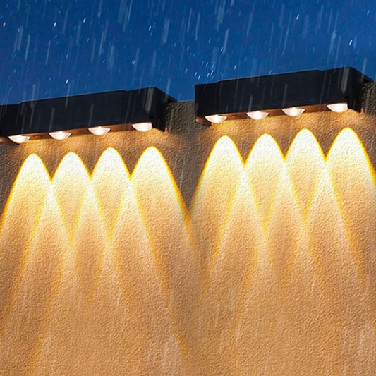 ☀️ LED Solar-Wandleuchte – Wasserdichte Außenbeleuchtung für Garten, Mauer, Terrasse und Hauseingang