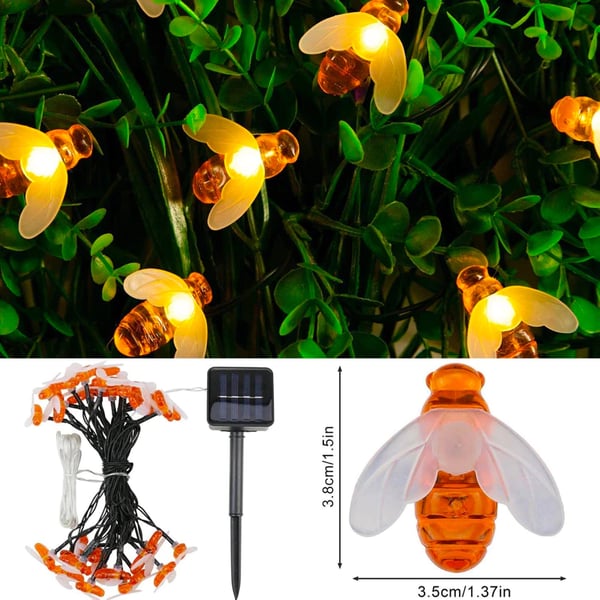 Solare Bienenleuchten – niedliches Design für Garten, Balkon & Terrasse – dekorativ & energiesparend – automatisches Einschalten bei Dunkelheit🐝☀️