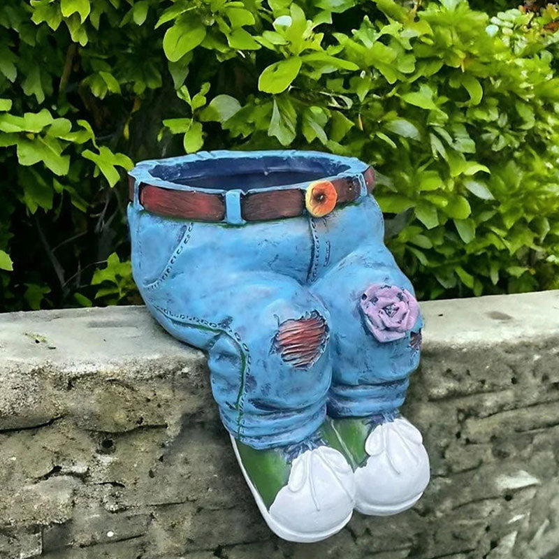 Kreativer 3D-Blumentopf in Jeansform – originell, dekorativ & leicht – ideal für kleine Pflanzen, Schreibtisch & Regal