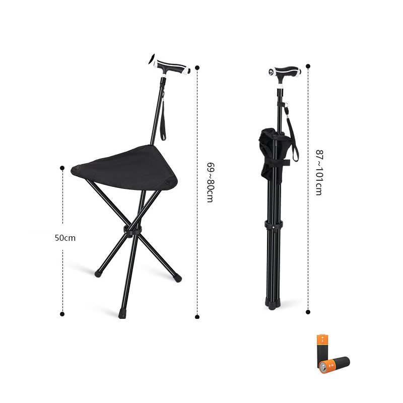 ⏰ 40 % RABATT – Nur für kurze Zeit ✨2-in-1 Wanderstock mit Sitzfunktion 🚶 Faltbar, Leicht & Rutschfest