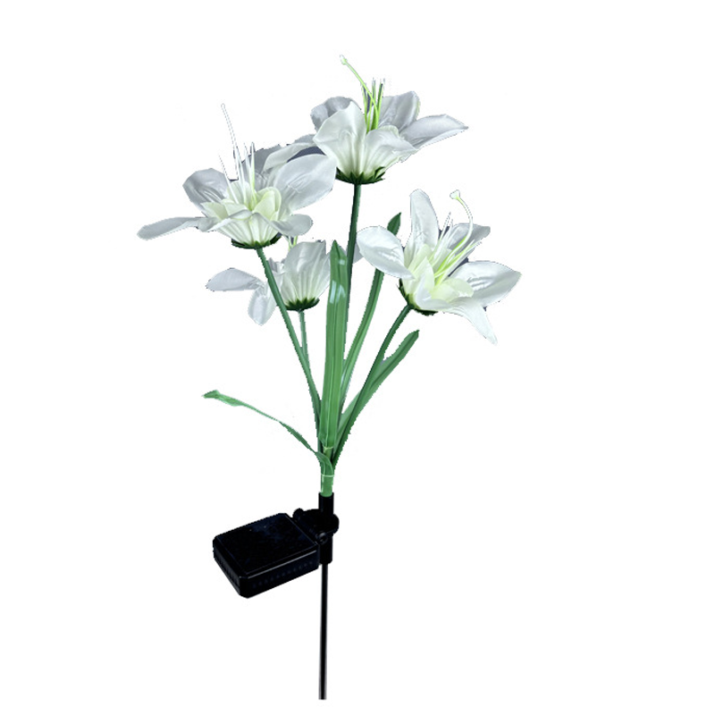 Solarleuchte mit vier Dahlienköpfen – wasserdicht, kabellos & dekorativ – ideal für Garten, Terrasse & Rasen – stimmungsvolle Außenbeleuchtung🌸💡