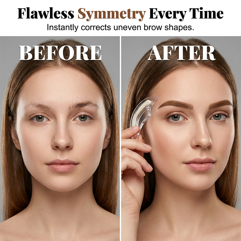 Einfaches Augenbrauenform-Stempel-Set – perfekt für symmetrische Brauen in Sekunden – ideal für Anfänger & schnelles Make-up👁️✨