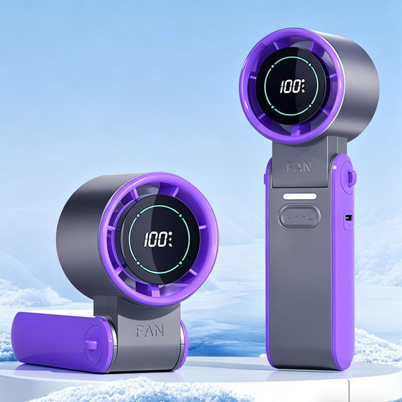 Tragbarer 3-in-1-Kühlventilator mit Digitalanzeige – kühlt, befeuchtet & beleuchtet – ideal für Reisen, Büro & warme Tage🌀💧
