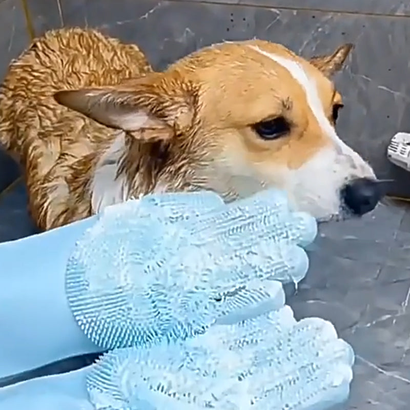 Pet Grooming Massage Five-Finger Gloves