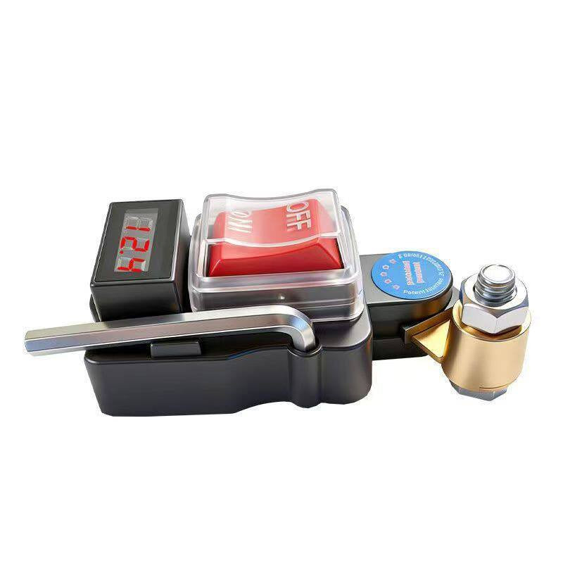 T-förmiger Batteriehauptschalter fürs Auto – mit digitaler Spannungsanzeige, reines Kupfer – ideal als Diebstahlschutz & zur Wartung🚗⚡