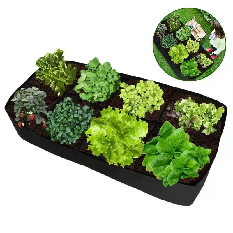 Pflanzsack aus Stoff mit Unterteilungen – Atmungsaktiv & Wiederverwendbar 🌿 Für Gemüse & Blumen🌿