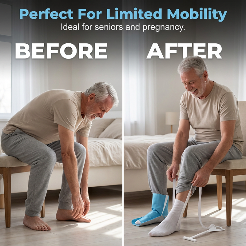 Anziehhilfe für Socken – Ohne Bücken & Mit Zugbändern 🧦 Einfaches Anziehen für Alltag & Senioren