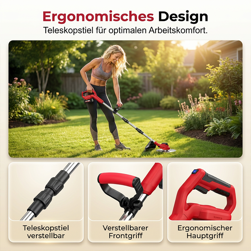 ⏰ 40 % RABATT – Nur für kurze Zeit ✨Kabelloser Grasschneider 🌱 Mit bürstenlosem Motor – Leicht & Kraftvoll