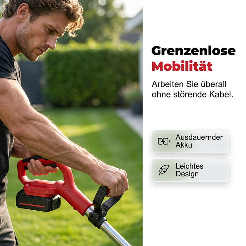 ⏰ 40 % RABATT – Nur für kurze Zeit ✨Kabelloser Grasschneider 🌱 Mit bürstenlosem Motor – Leicht & Kraftvoll