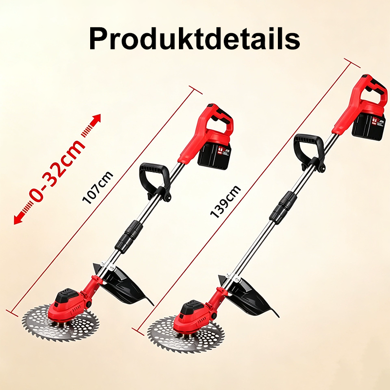 ⏰ 40 % RABATT – Nur für kurze Zeit ✨Kabelloser Grasschneider 🌱 Mit bürstenlosem Motor – Leicht & Kraftvoll