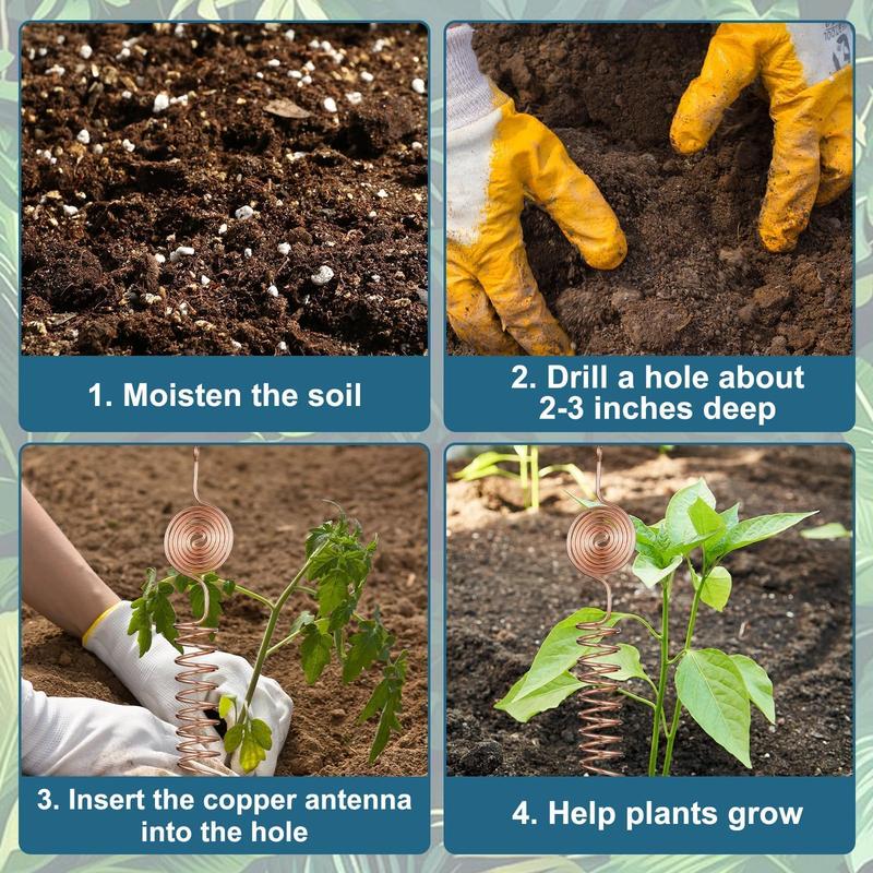 Kupfer Gartenantenne für Electroculture 🌱 Natürliches Pflanzenwachstum & Gartenhilfe