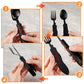 Multifunktionales Camping Besteck 🏕️ Tragbares 4-in-1 Set mit Messer, Gabel & Löffel
