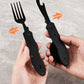 Multifunktionales Camping Besteck 🏕️ Tragbares 4-in-1 Set mit Messer, Gabel & Löffel