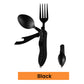 Multifunktionales Camping Besteck 🏕️ Tragbares 4-in-1 Set mit Messer, Gabel & Löffel