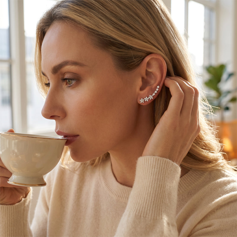 💎 Kleine Design-Ohrstecker mit Zirkonia – funkelnd wie ein Sternenhimmel, elegant & vielseitig für Damen