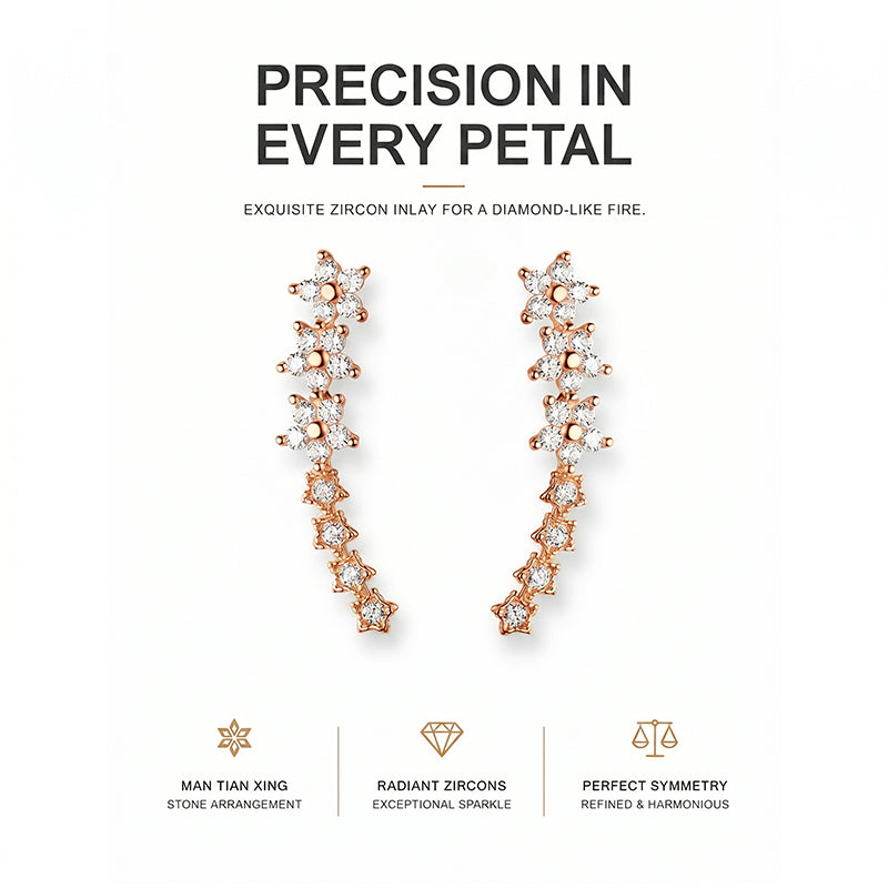 💎 Kleine Design-Ohrstecker mit Zirkonia – funkelnd wie ein Sternenhimmel, elegant & vielseitig für Damen