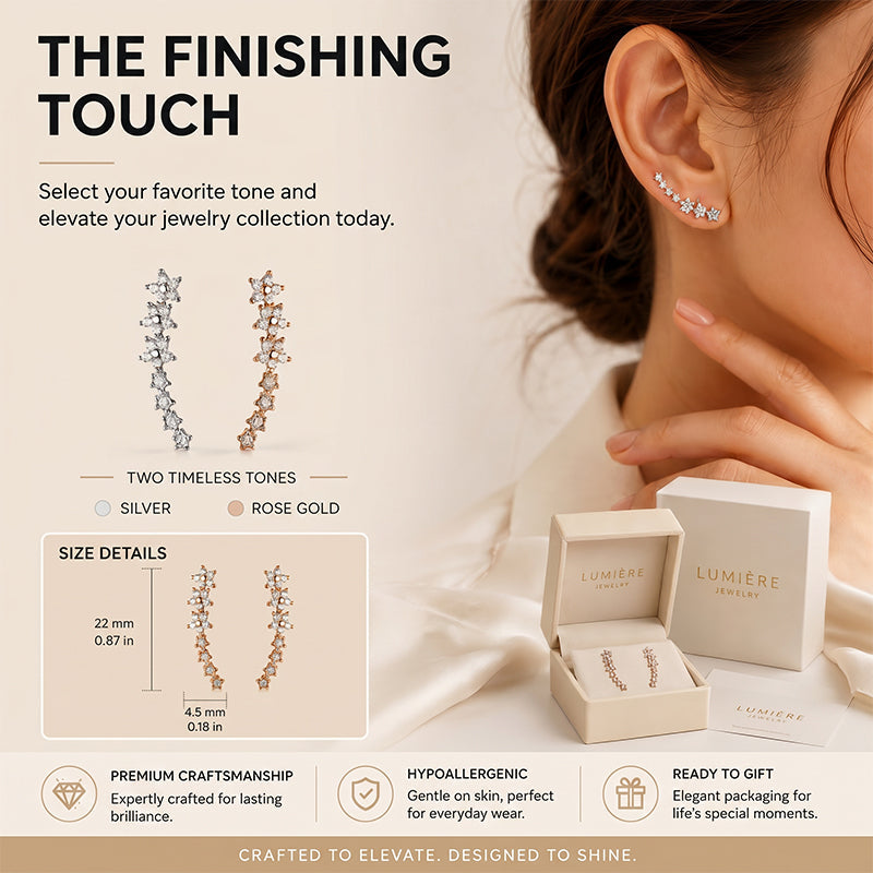 💎 Kleine Design-Ohrstecker mit Zirkonia – funkelnd wie ein Sternenhimmel, elegant & vielseitig für Damen