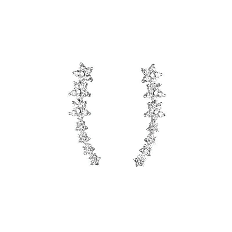 💎 Kleine Design-Ohrstecker mit Zirkonia – funkelnd wie ein Sternenhimmel, elegant & vielseitig für Damen