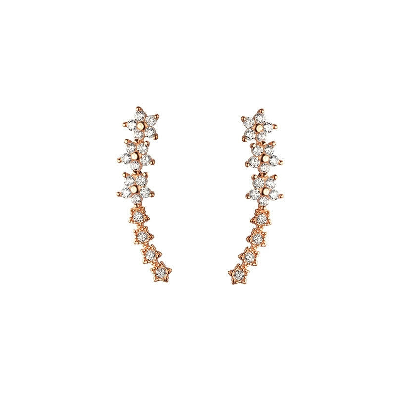 💎 Kleine Design-Ohrstecker mit Zirkonia – funkelnd wie ein Sternenhimmel, elegant & vielseitig für Damen