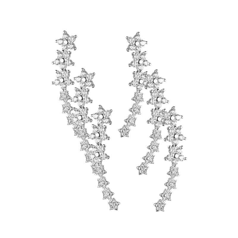 💎 Kleine Design-Ohrstecker mit Zirkonia – funkelnd wie ein Sternenhimmel, elegant & vielseitig für Damen