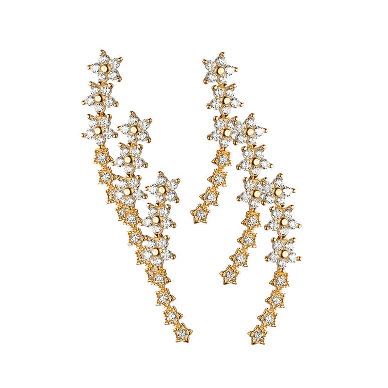 💎 Kleine Design-Ohrstecker mit Zirkonia – funkelnd wie ein Sternenhimmel, elegant & vielseitig für Damen